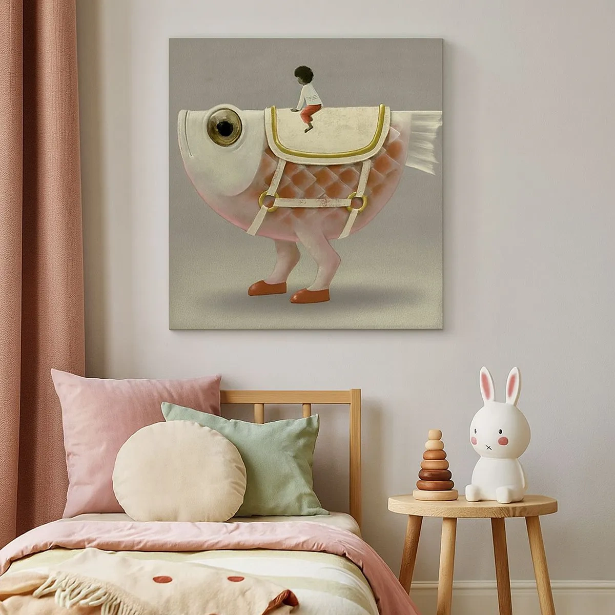 Lærredstryk - Billede på lærred - Rybonski rytter - 30x30 cm