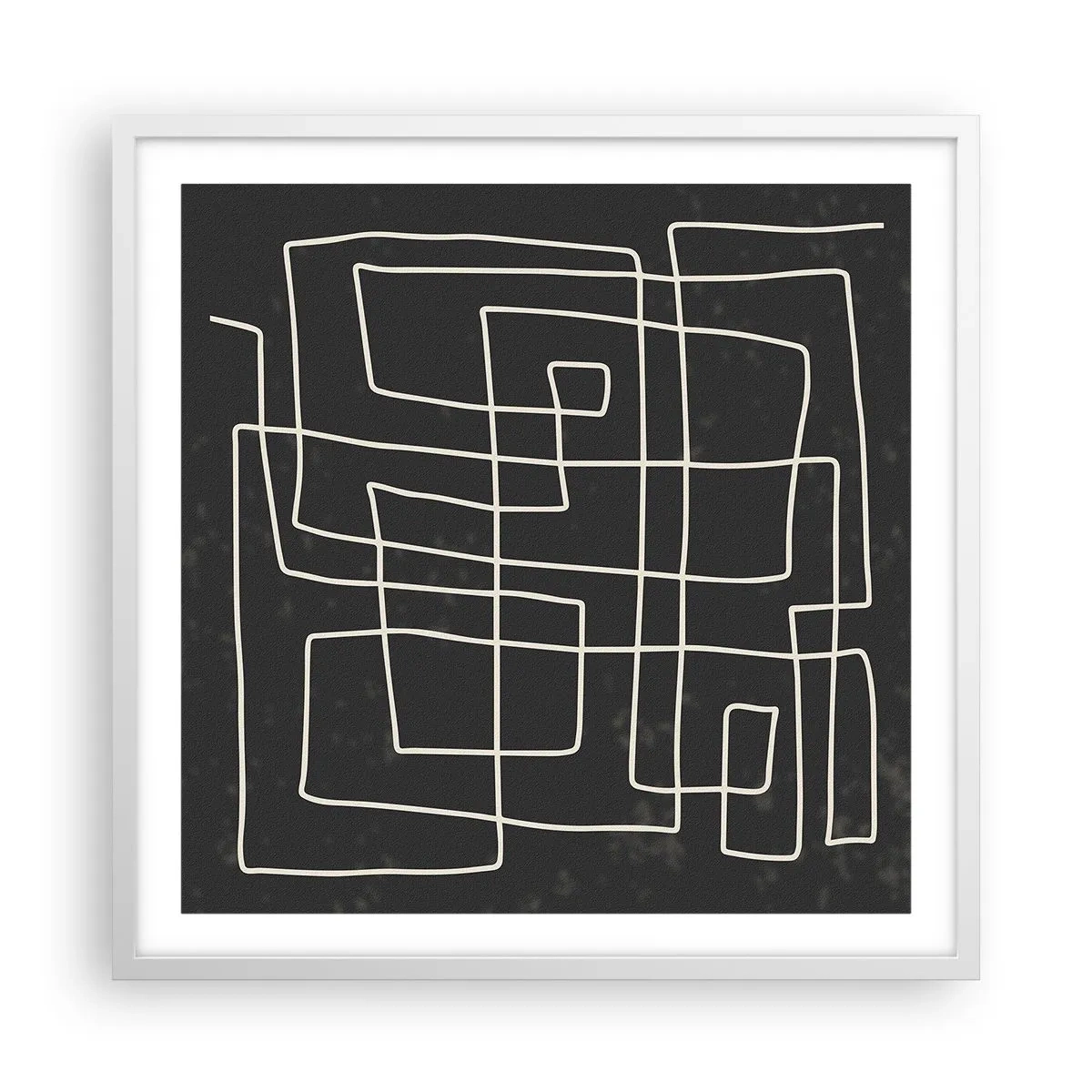 Plakat i hvid ramme - Ikke helt så enkel - 60x60 cm