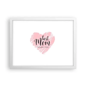 Plakat i hvid ramme - Altid det rette øjeblik - 40x30 cm