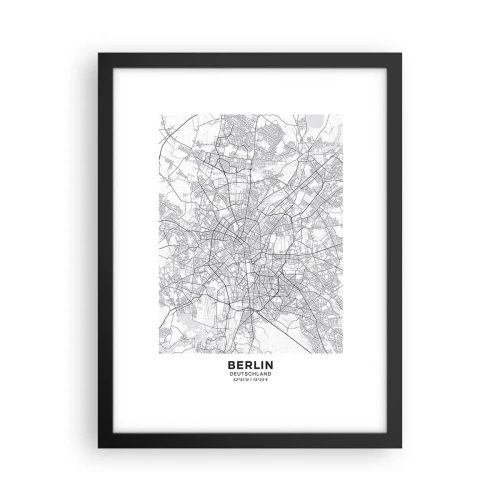 Plakat i sort ramme - Berlins blomst - 30x40 cm