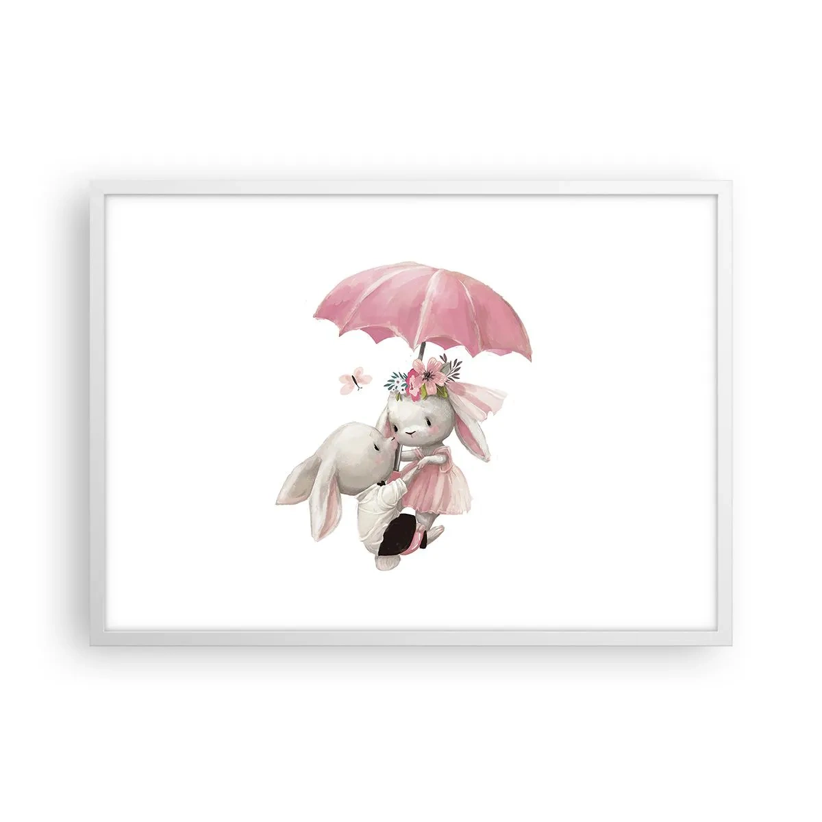 Plakat i hvid ramme - Det er kærlighed - 70x50 cm