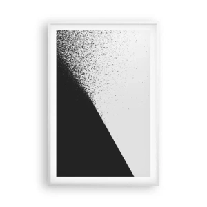 Plakat i hvid ramme - Hurtigere og hurtigere, mere og mere - 61x91 cm