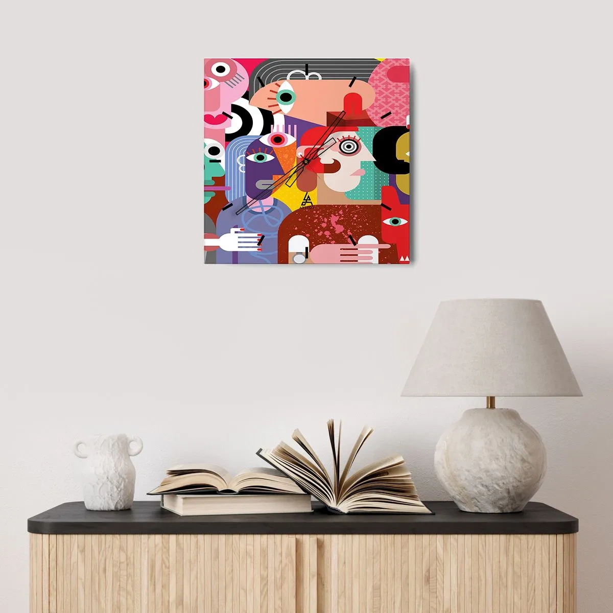 Vægur, Uret - Vi fra hr. Picasso - 30x30 cm