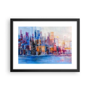 Plakat i sort ramme - En glad metropol - 40x30 cm