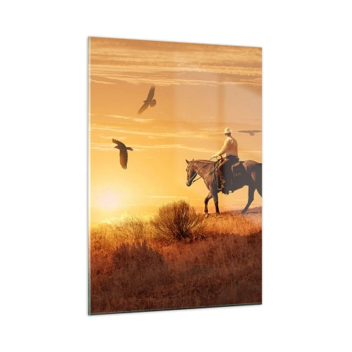 Billede på glas - Alene på tværs af prærien - 50x70 cm