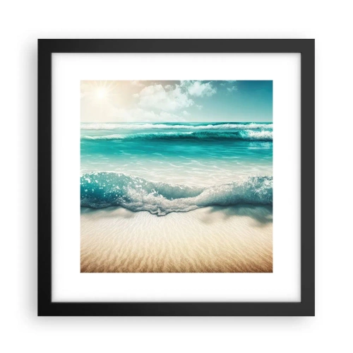 Plakat i sort ramme - Havets ro - 30x30 cm