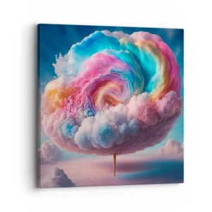 Lærredstryk - Billede på lærred - En drøm om en forlystelsespark - 30x30 cm