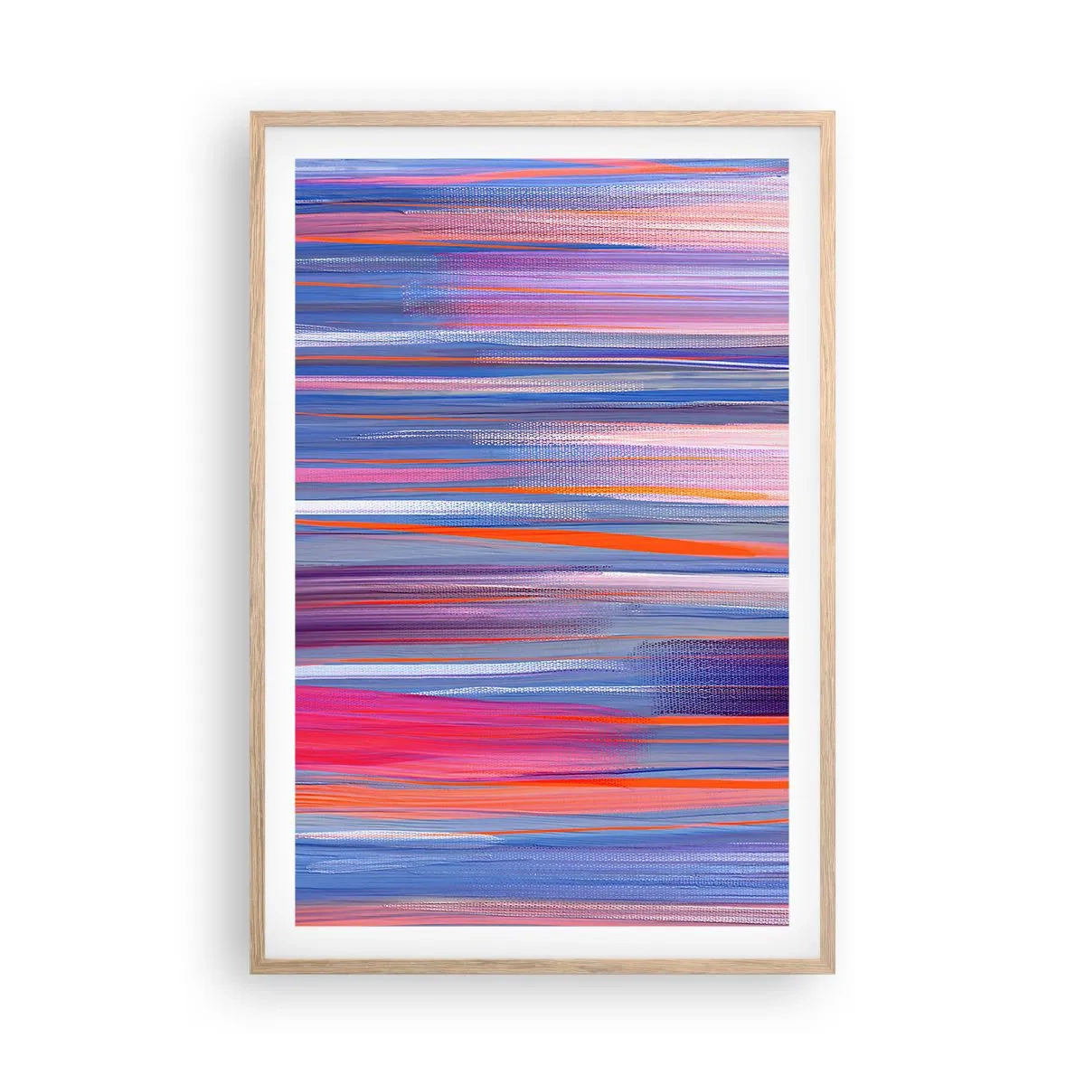 Plakat i ramme af lyst egetræ - Opstigning - 61x91 cm