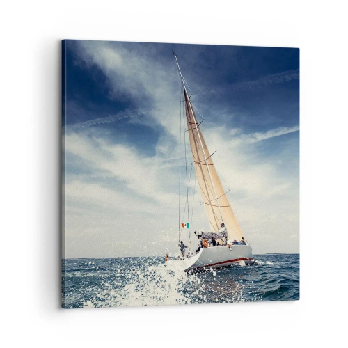 Lærredstryk - Billede på lærred - De kan ikke indhente os! - 60x60 cm