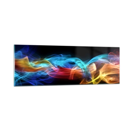Billede på glas - Regnbuedans i tågerne - 90x30 cm