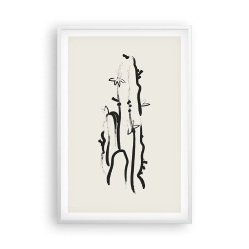 Plakat i hvid ramme - Blomstrende urt - 61x91 cm