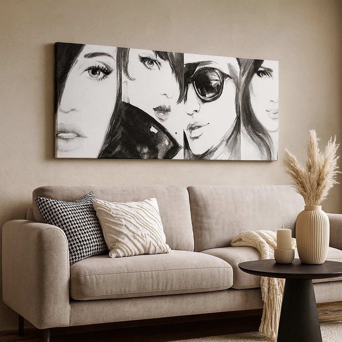 Lærredstryk - Billede på lærred - Skønhed mangedoblet - 30x30 cm