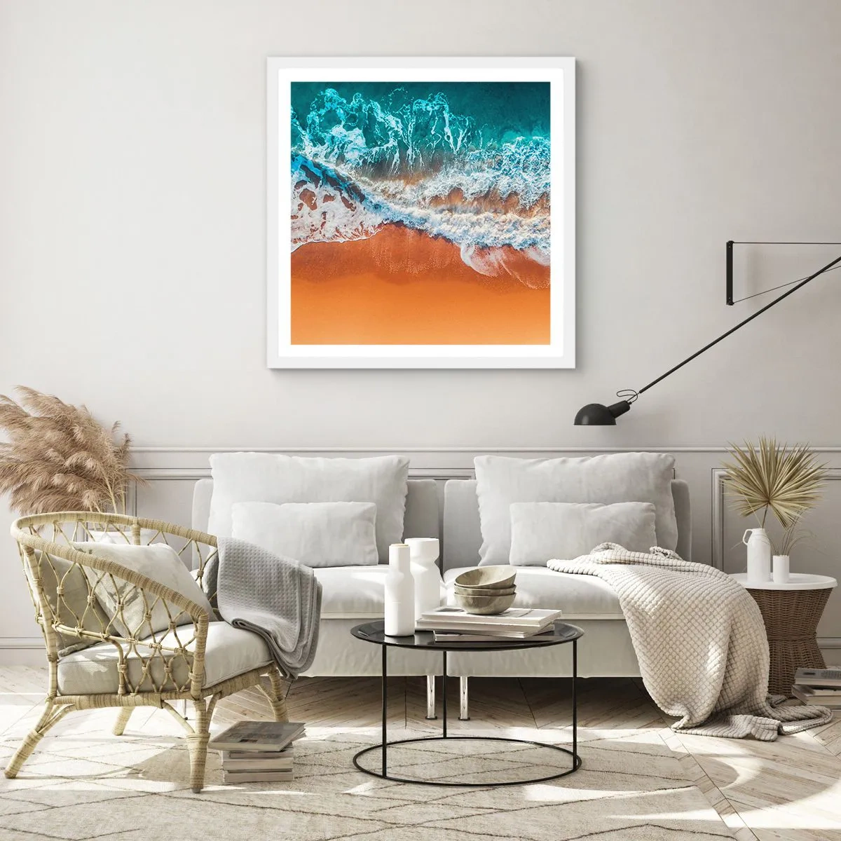 Plakat i hvid ramme - Altid i tandem - 40x40 cm