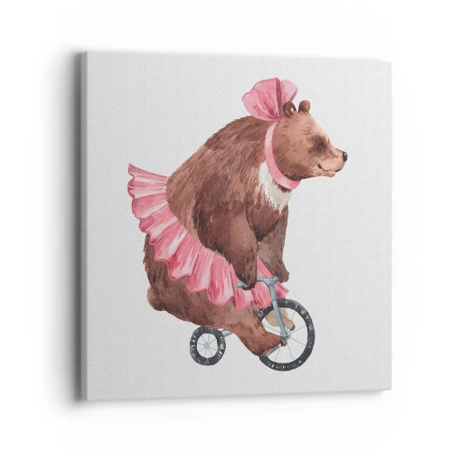 Lærredstryk - Billede på lærred - Sikke et cirkus! - 40x40 cm