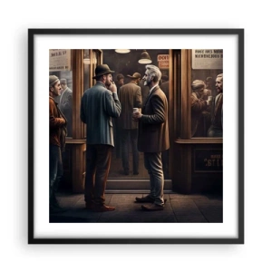 Plakat i sort ramme - Et godt øjeblik på dagen - 50x50 cm