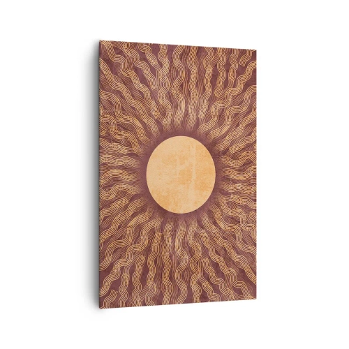 Lærredstryk - Billede på lærred - Ikon for solen - 80x120 cm