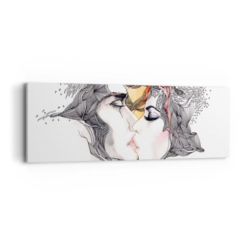 Lærredstryk - Billede på lærred - Verden eksisterer ikke - 90x30 cm