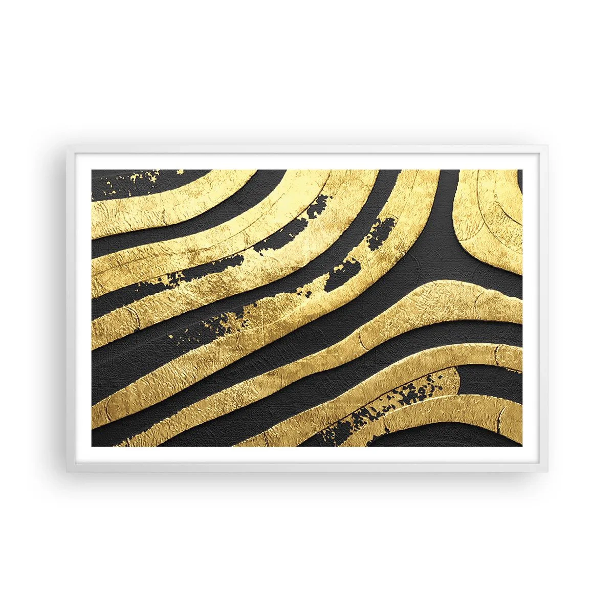 Plakat i hvid ramme - Alt flyder - 91x61 cm