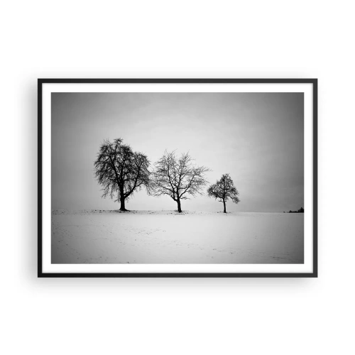 Plakat i sort ramme - Hvad drømmer de om? - 100x70 cm