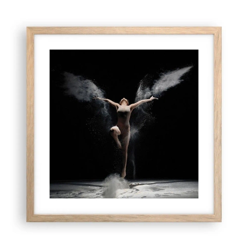 Plakat i ramme af lyst egetræ - Elfer findes - 40x40 cm