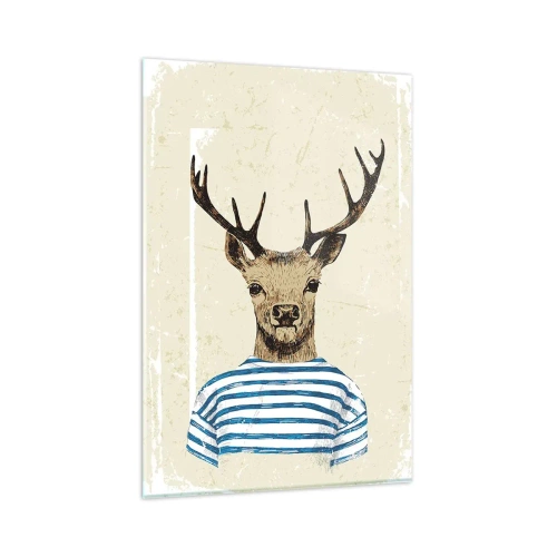 Billede på glas - Fordi jeg kan lide stribede skjorter! - 80x120 cm