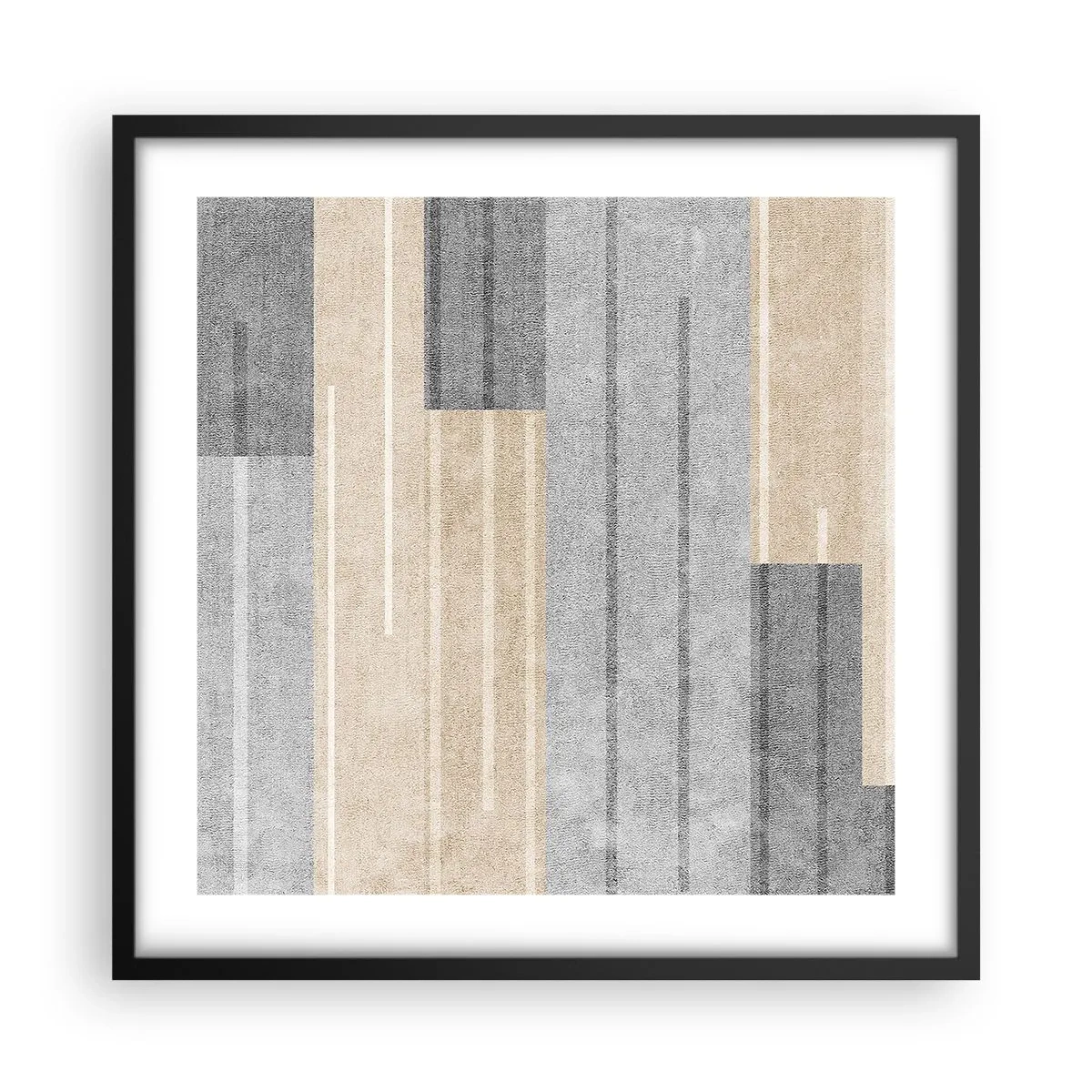 Plakat i sort ramme - Komposition: hold den lodret - 50x50 cm