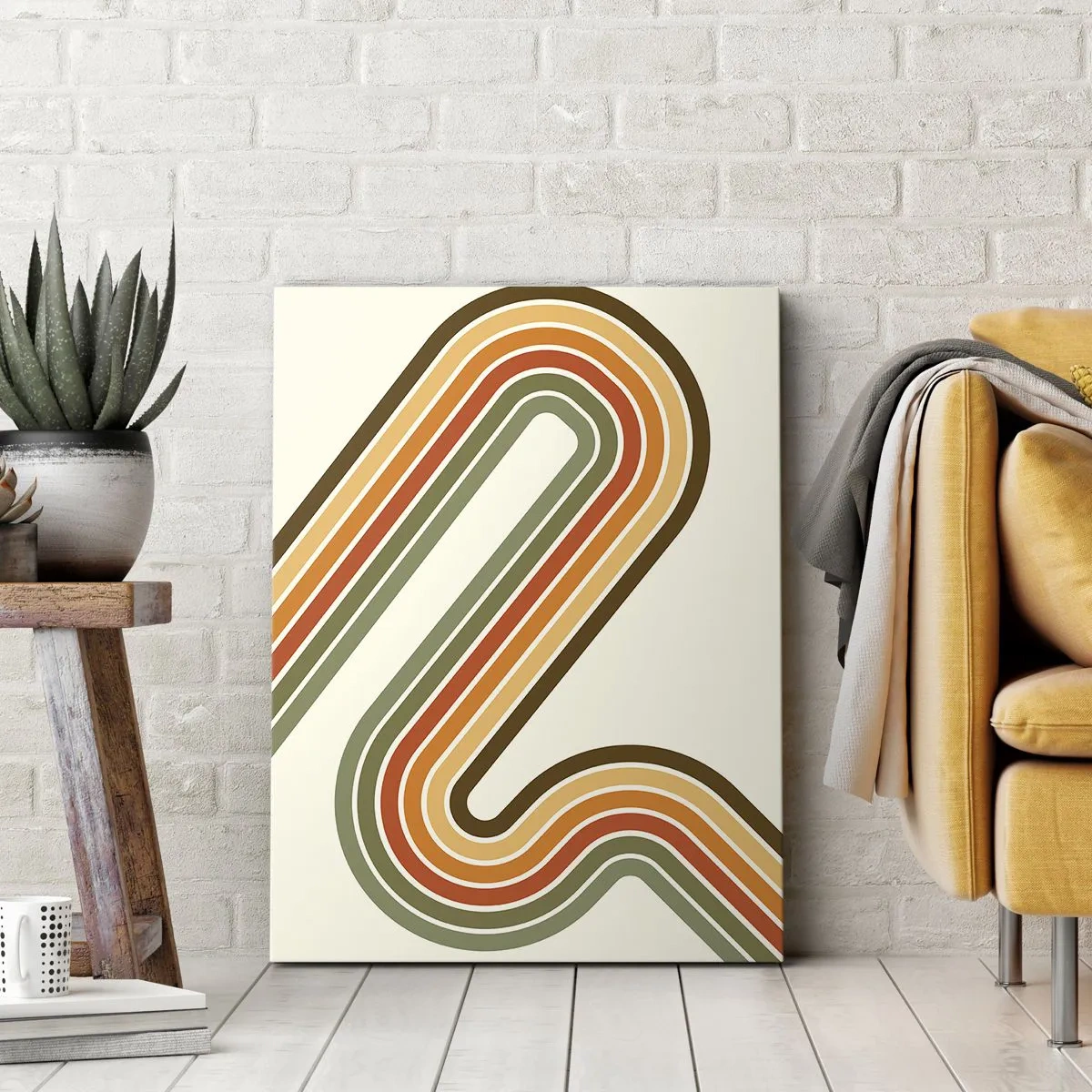 Lærredstryk - Billede på lærred - Zigzag til destinationen - 45x80 cm