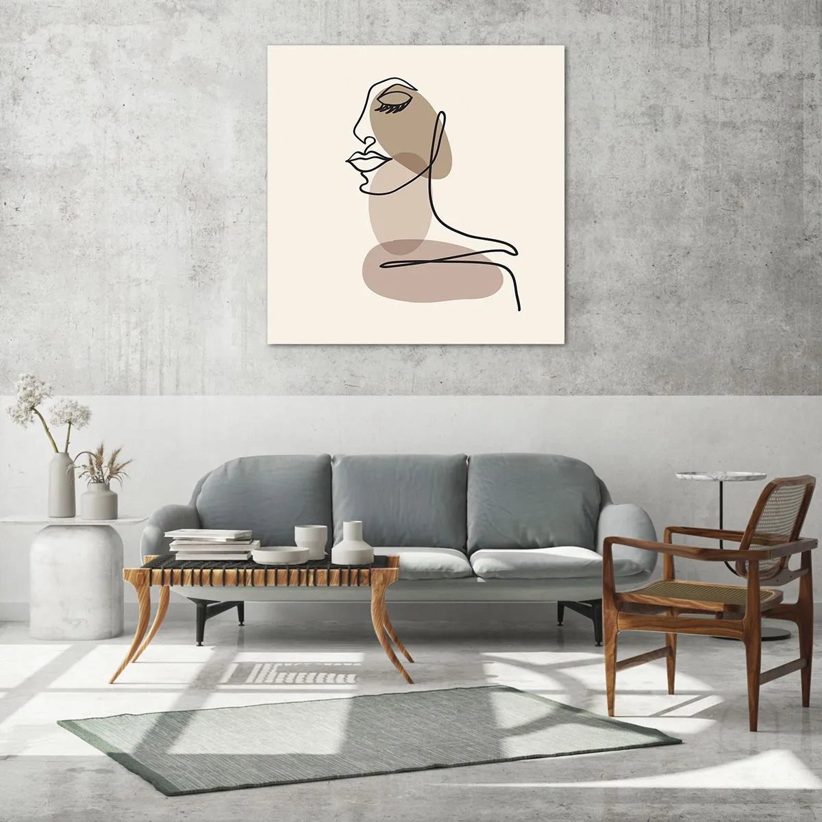 Billede på glas - Lytter til sig selv - 60x60 cm