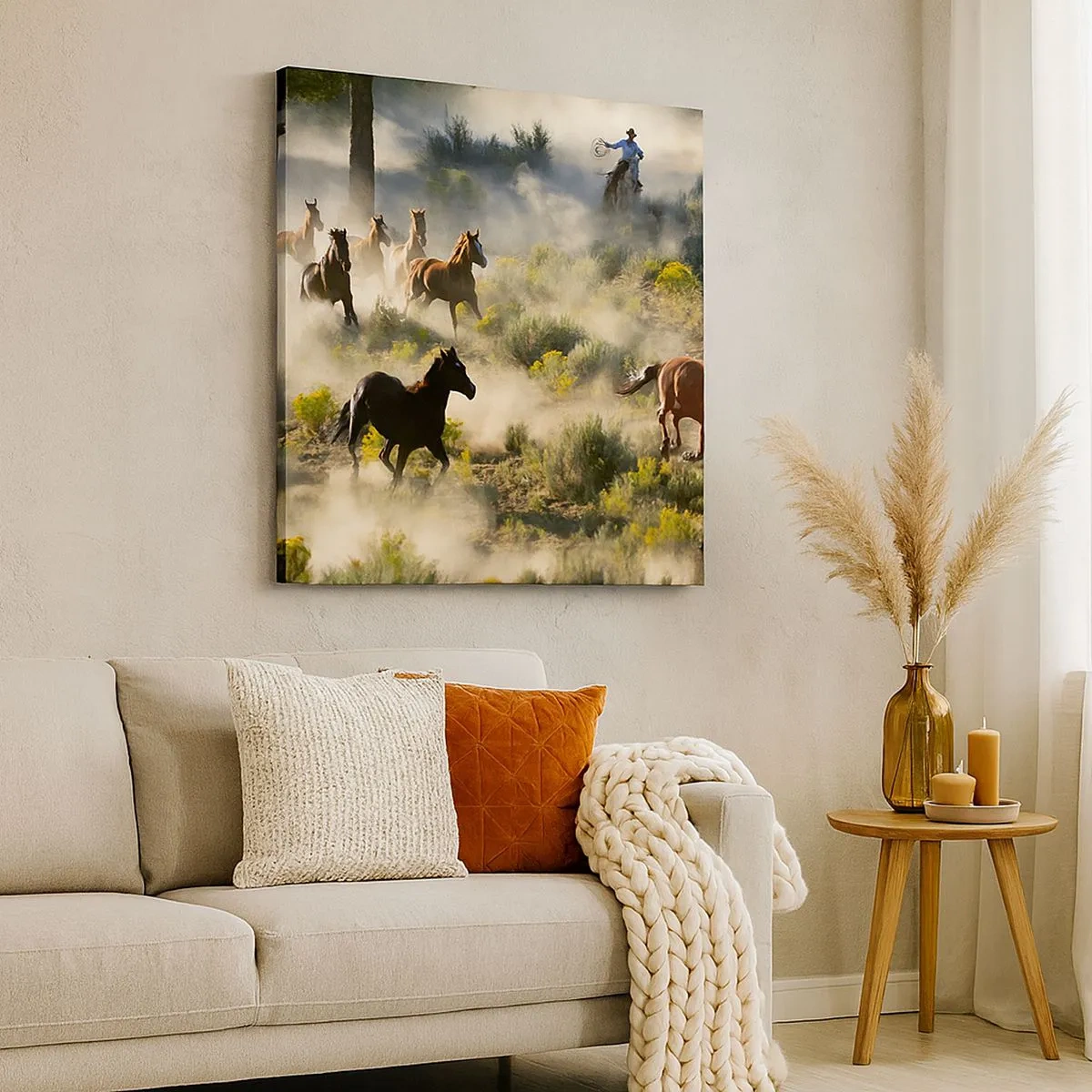 Lærredstryk - Billede på lærred - Rivalisering - frihed eller maskulin kraft? - 30x30 cm