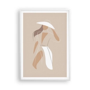 Plakat i hvid ramme - Mode er sjovt - 70x100 cm