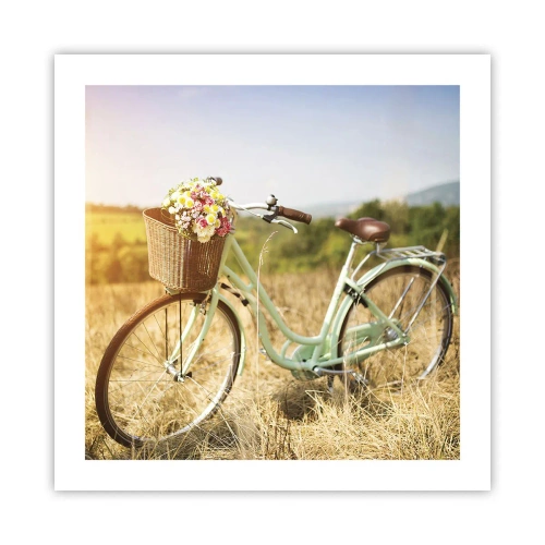 Plakat - Jeg bliver her et stykke tid - 50x50 cm