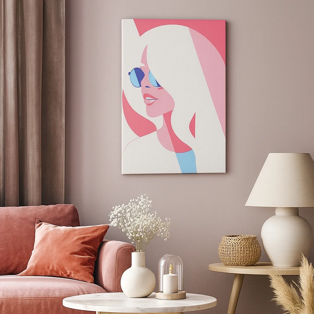 Lærredstryk - Billede på lærred - Det var en blondine... - 50x70 cm