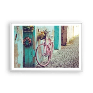 Plakat i hvid ramme - Jeg vender tilbage om lidt - 91x61 cm