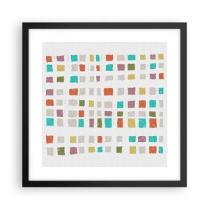 Plakat i sort ramme - Ukendt leg - 40x40 cm