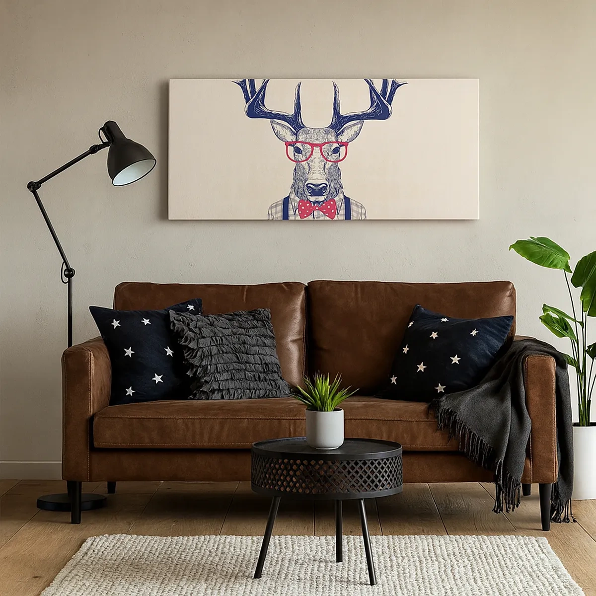 Lærredstryk - Billede på lærred - Et underholdende ekstravaganza - 30x30 cm