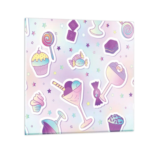 Billede på glas - At have en fødselsdag hver dag - 50x50 cm