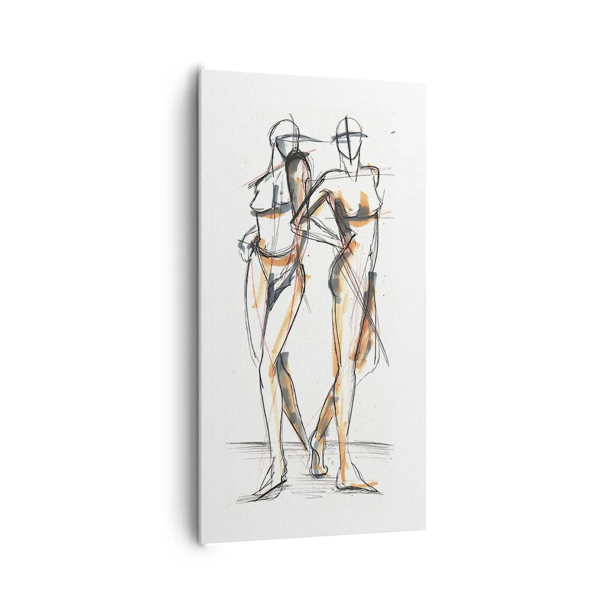 Lærredstryk - Billede på lærred - En undersøgelse af charme - 65x120 cm