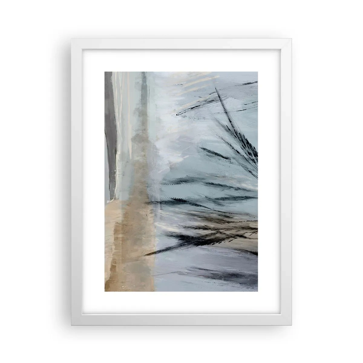 Plakat i hvid ramme - Vintermarker - 30x40 cm