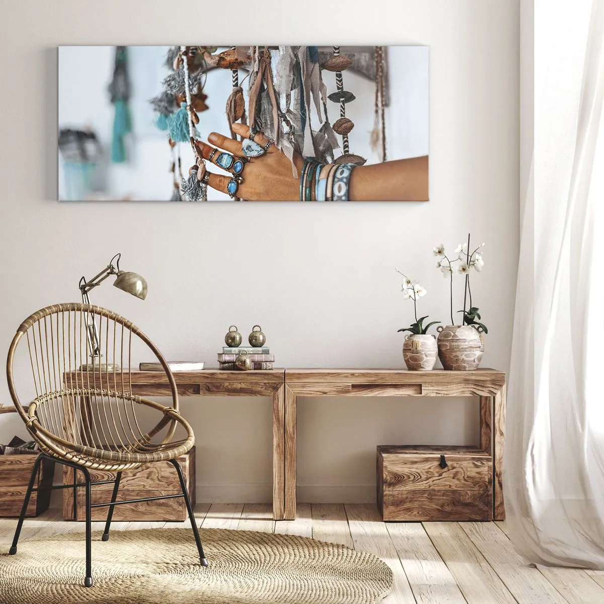 Lærredstryk - Billede på lærred - Lokale skatte - 100x40 cm