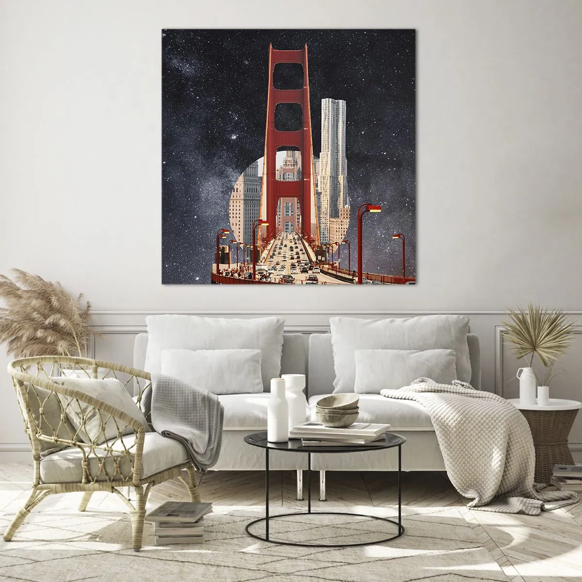 Billede på glas - Altid i centrum - 30x30 cm