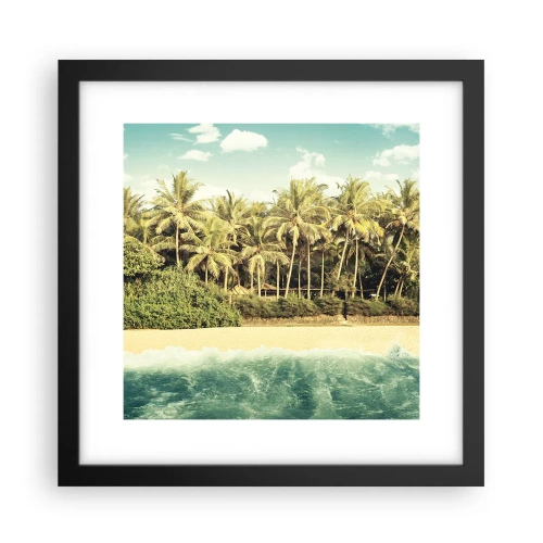 Plakat i sort ramme - Hvad med her? - 30x30 cm
