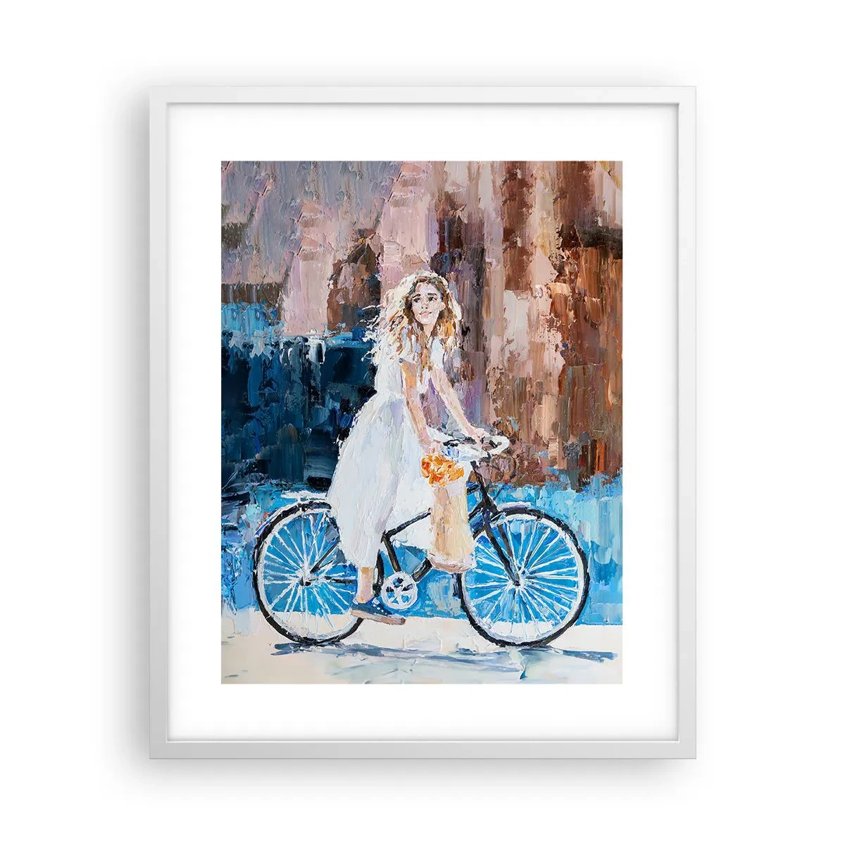 Plakat i hvid ramme - Glæde om morgenen - 40x50 cm