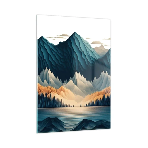 Billede på glas - Perfekt bjerglandskab - 50x70 cm
