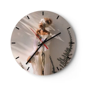 Vægur, Uret - Solen og pigen - 40x40 cm