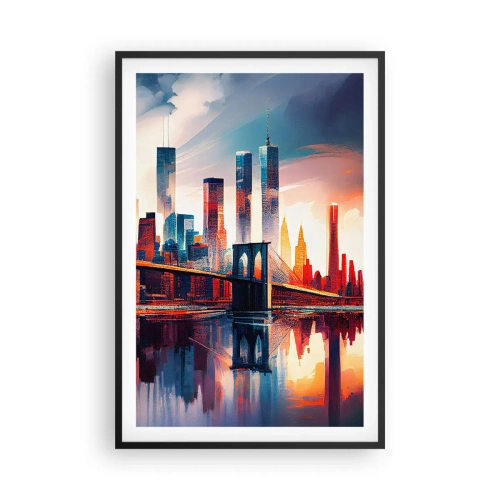Plakat i sort ramme - Fænomenale New York - 61x91 cm