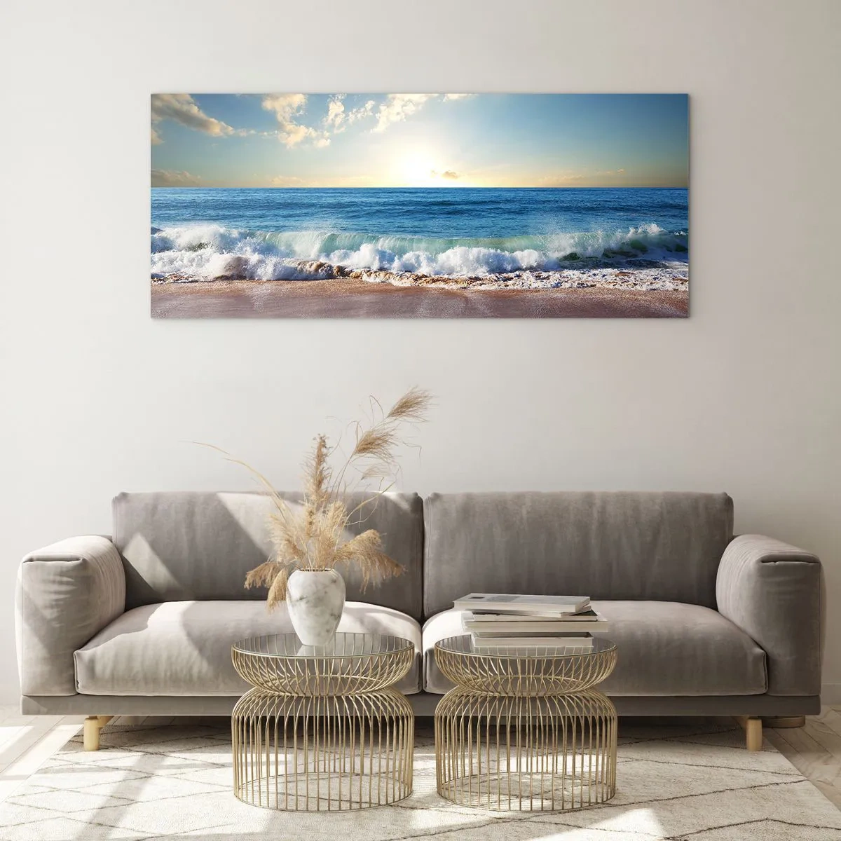 Billede på glas - Bevægelse og stilhed på samme tid - 120x50 cm