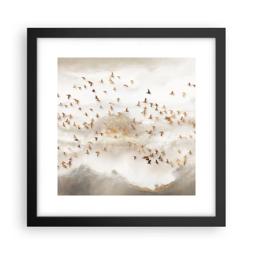 Plakat i sort ramme - Det er på tide... - 30x30 cm
