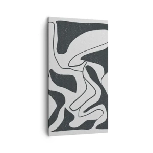 Lærredstryk - Billede på lærred - Abstrakt leg i en labyrint - 45x80 cm