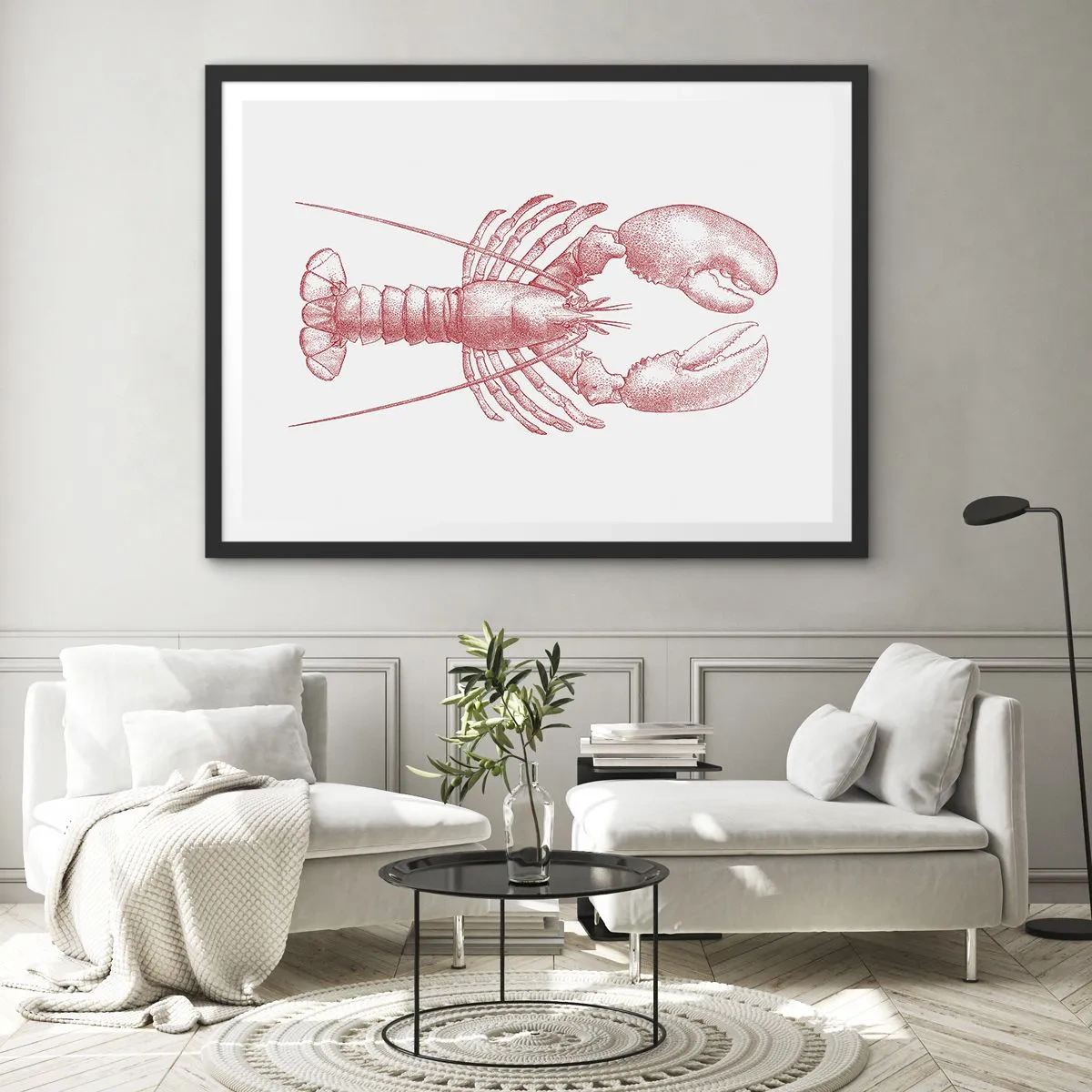 Plakat i sort ramme - Hummer, der er Homer værdig - 70x50 cm