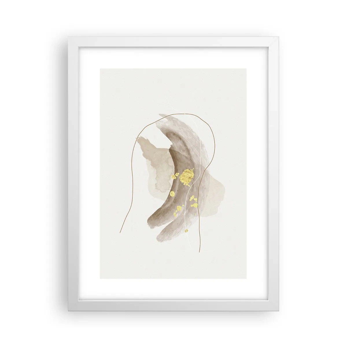 Plakat i hvid ramme - Mødt i rummet - 30x40 cm